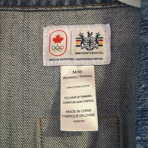Hudson’s Bay Denim Jacket Canada Olympics medium - Picture 2 of 4